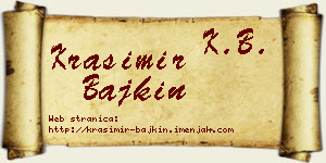 Krasimir Bajkin vizit kartica